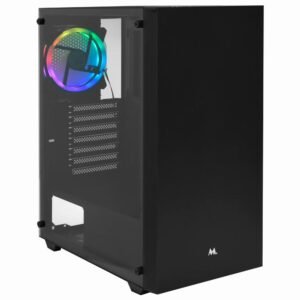 Gabinete Gamer MTEK MK2603 Mid Tower 1 Cooler RGB Negro