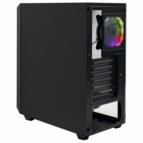 Gabinete Gamer Mtek MK2606 Mid Tower 1 Cooler RGB Negro