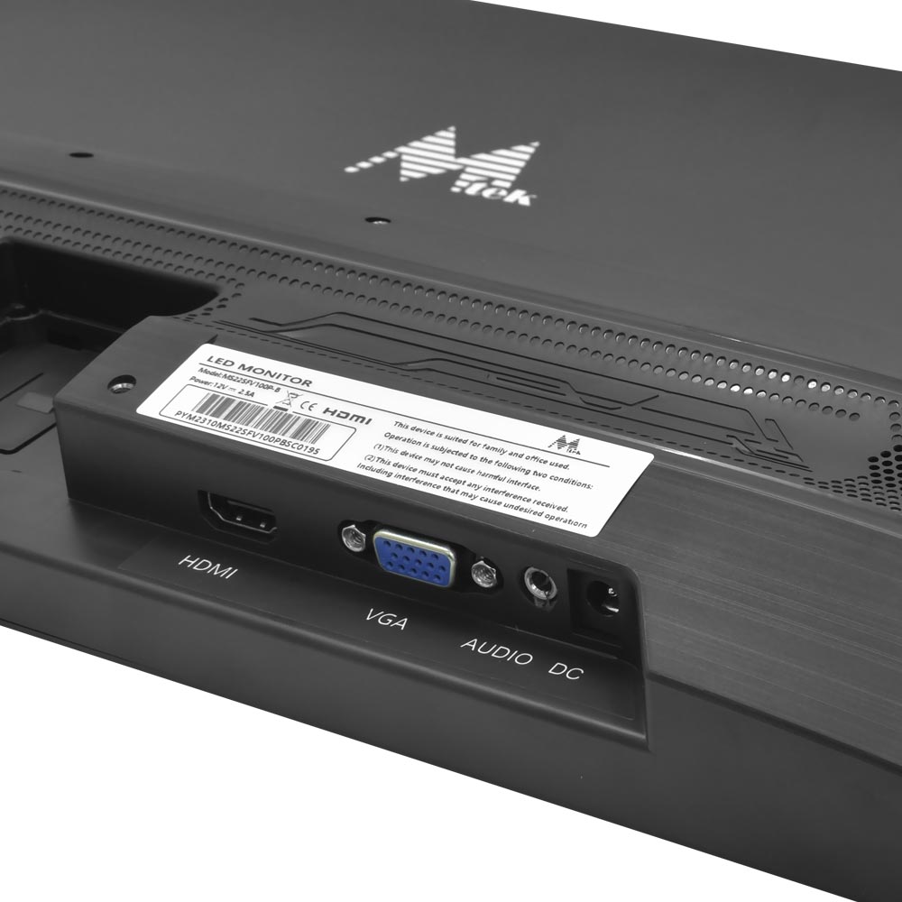 Monitor Mtek MS22SFV100P VA 22" Full HD 100Hz Negro