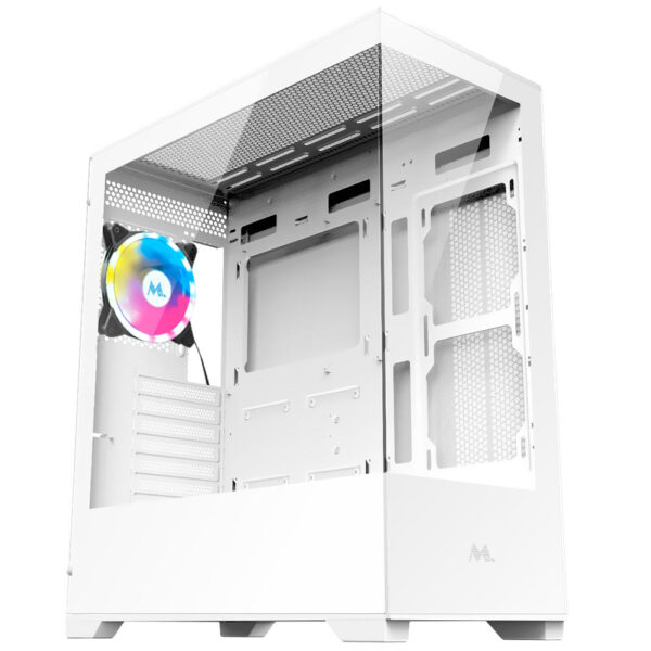 Gabinete Gamer Mtek MCG-AIR01-W Mid Tower 1 Cooler RGB Blanco