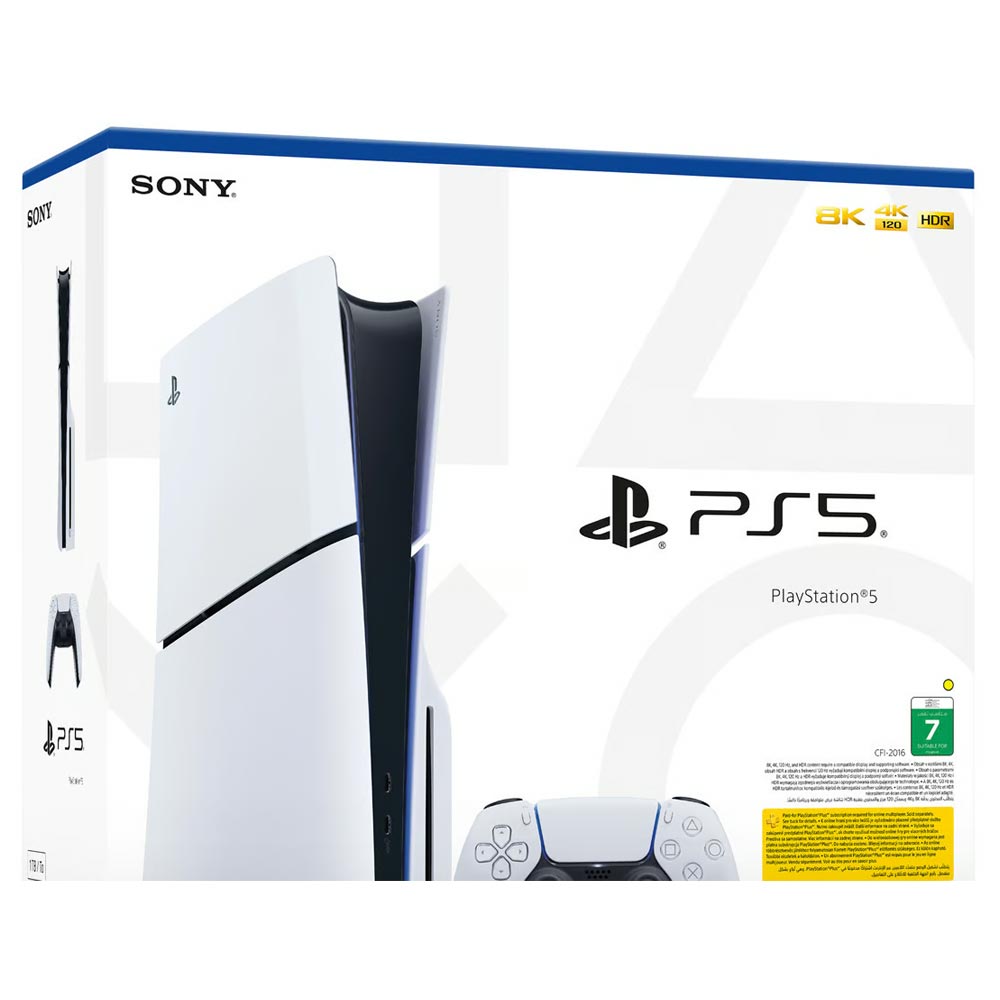 Consola Sony Playstation 5 Slim CFI-2016 A01Y 1TB 8K 4K Standard Edition 220V Blanco