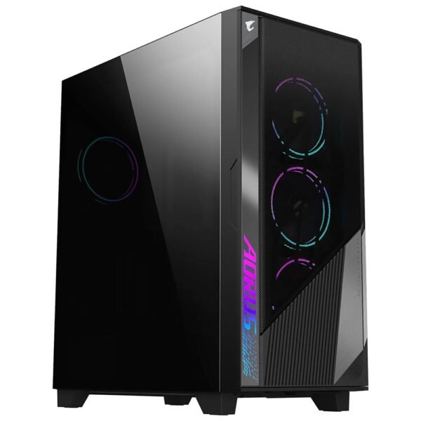 Gabinete Gamer Gigabyte ST AORUS GB-AC500G Mid Tower 4 Cooler ARGB Negro