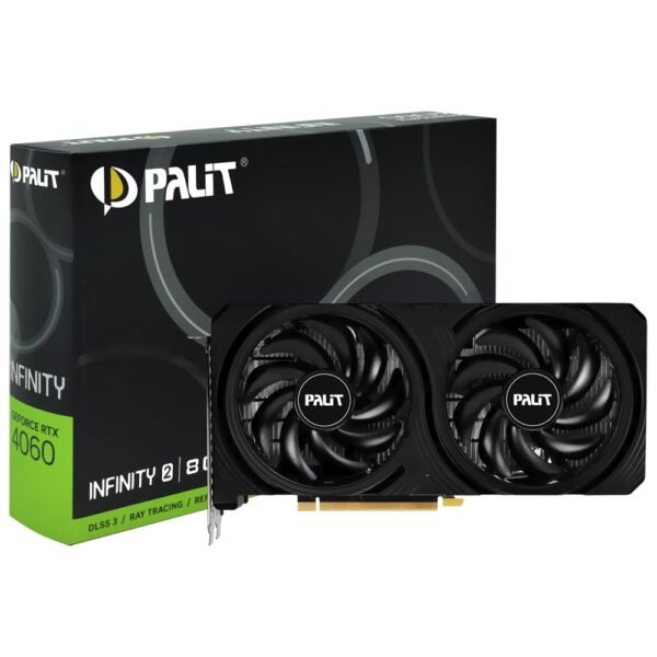 Tarjeta Gráfica Palit Infinity 2 8GB GeForce RTX4060 GDDR6 NE64060019P1-1070L