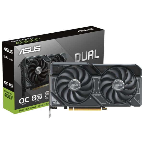 Tarjeta Gráfica ASUS Dual OC 8GB GeForce RTX4060TI GDDR6 DUAL-RTX4060TI-O8G-EVO