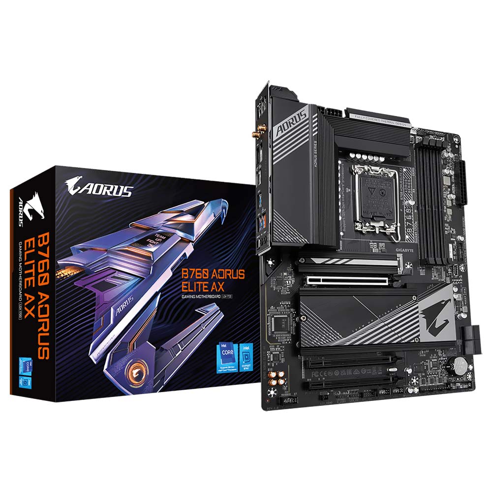 Placa Madre Gigabyte B760 AORUS Elite AX Socket LGA 1700 DDR5
