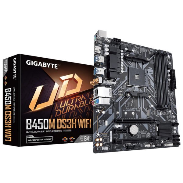 Placa Madre Gigabyte B450M DS3H Wi-Fi Socket AM4 DDR4