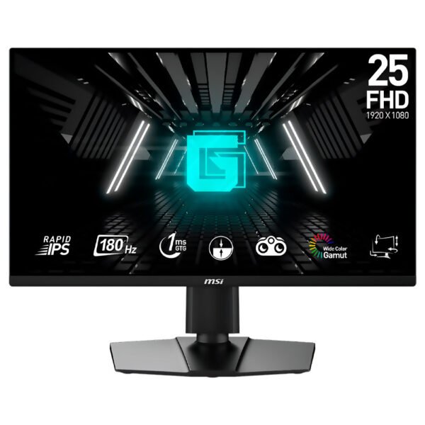 Monitor Gamer MSI G255PF E2 25" Full HD IPS 180Hz 1Ms Negro