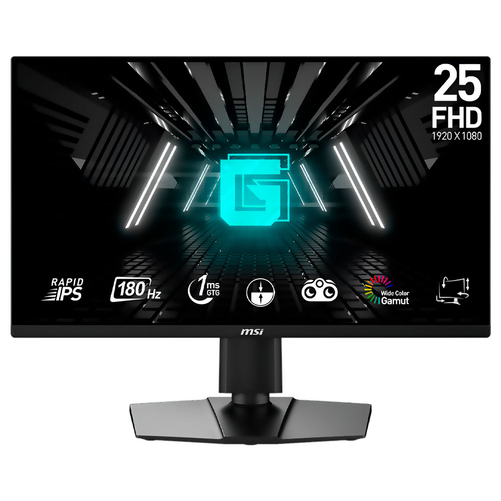 Monitor Gamer MSI G255PF E2 25" Full HD LED 180Hz 1Ms Negro