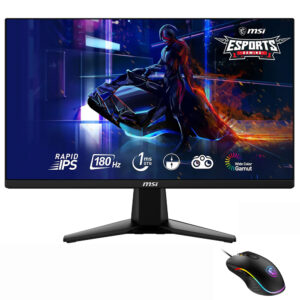 Monitor Gamer MSI G255F 24.5" Full HD LED 180Hz 1Ms Negro + Mouse GM300