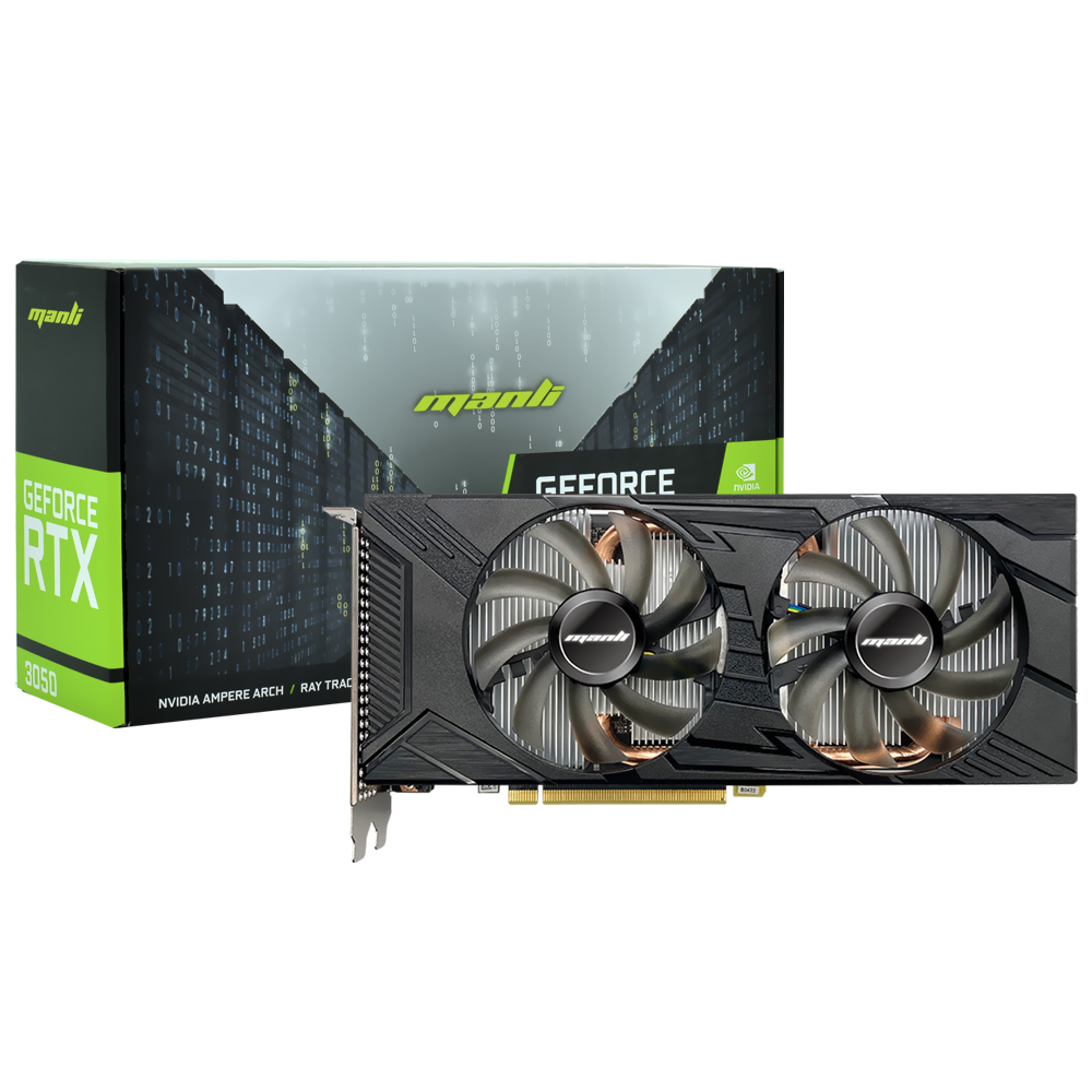 Tarjeta Gráfica Manli Twin 8GB GeForce RTX3050 GDDR6 - M-NRTX3050/6RGHDP-M2524