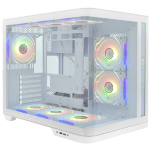 Gabinete Gamer Satellite K911 ATX 9 Cooler ARGB Blanco