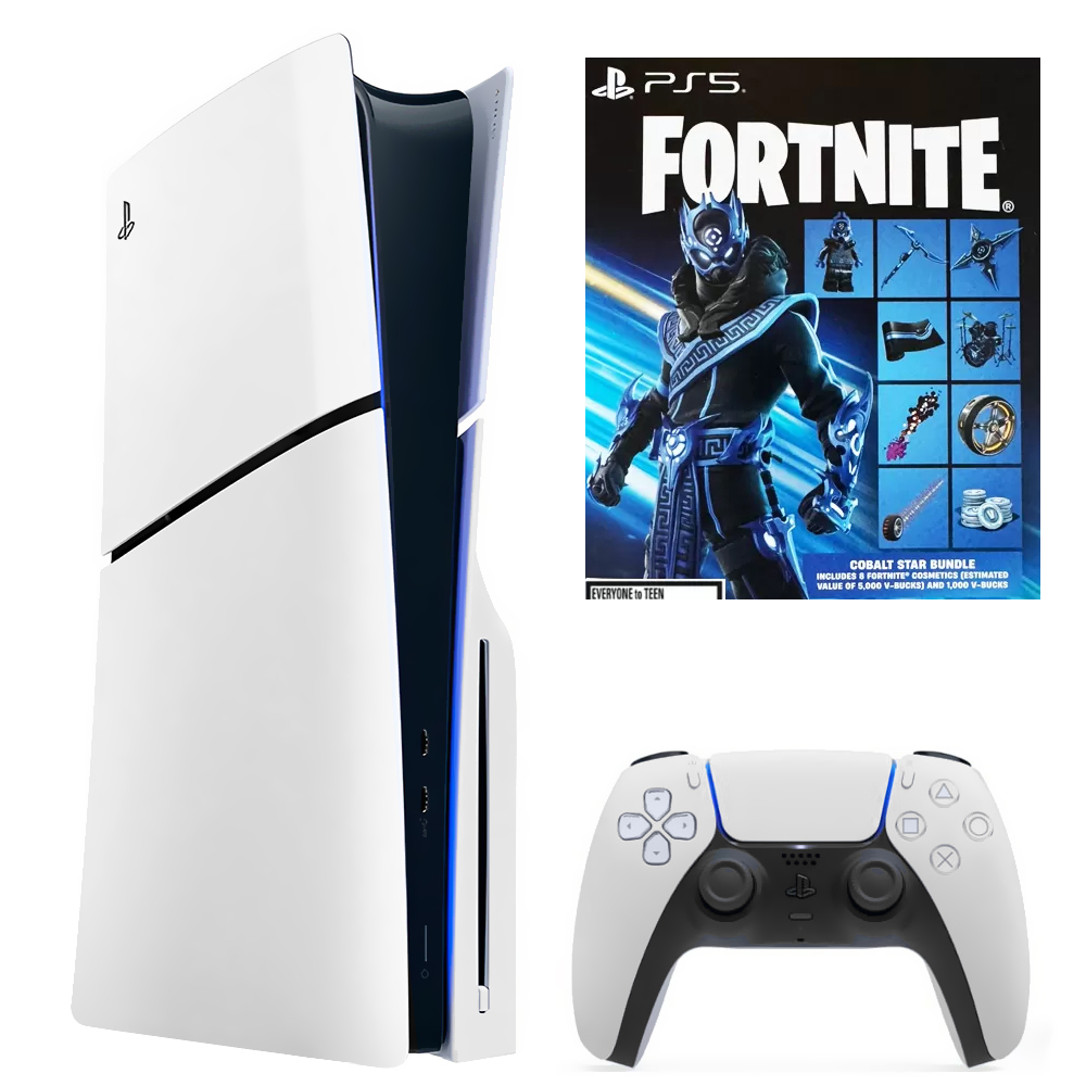 Consola Sony PlayStation 5 Slim CFI-2015 A01X 1TB 4K Standard Edition Bivolt Blanco + Juego Fortnite Cobalt Star