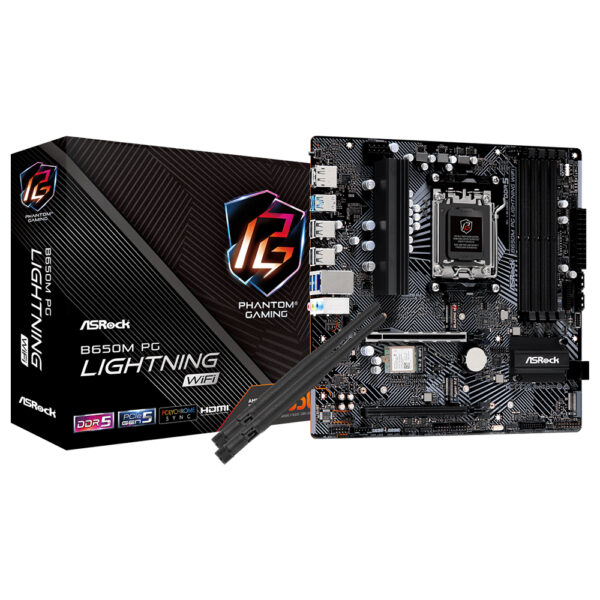 Placa Madre ASRock B650M PG Lightning Wi-Fi Socket AM5 DDR5