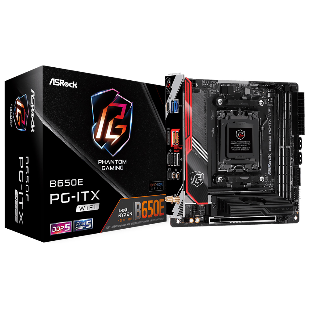 Placa Madre ASRock B650E PG-ITX Wi-Fi Socket AM5 DDR5