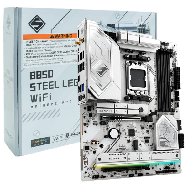 Placa Madre ASROCK B850 Steel Legend WI-FI Socket AM5 DDR5