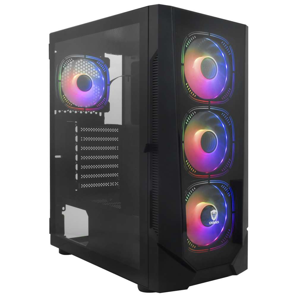 Gabinete Gamer Satellite K889 ATX 4 Cooler ARGB Negro