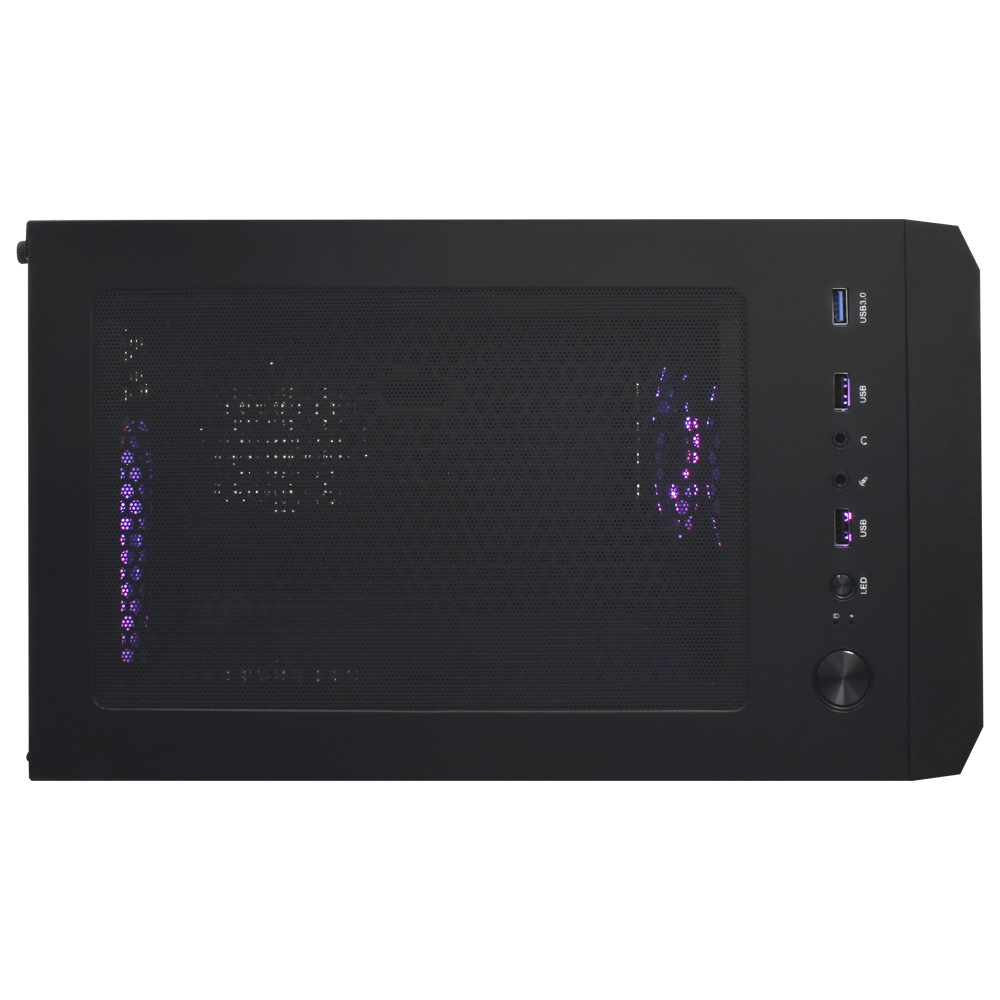 Gabinete Gamer Satellite K889 ATX 4 Cooler ARGB Negro