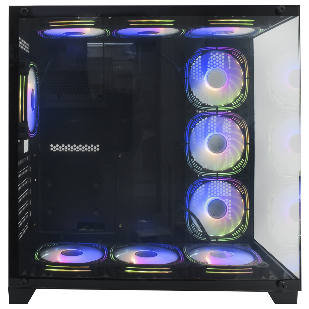 Gabinete Gamer Satellite K898 ATX 10 Cooler Negro
