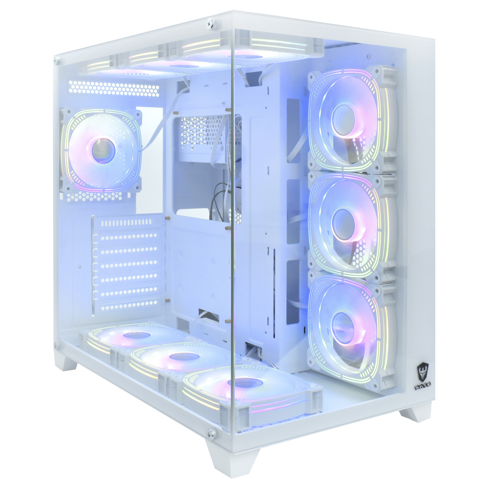 Gabinete Gamer Satellite K899 ATX 10 Cooler Blanco
