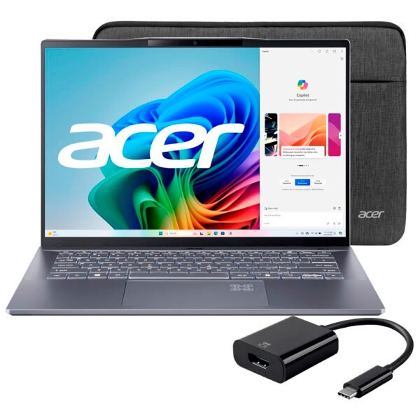 Notebook Acer Swift 14 AI SF14-11T-X3RZ Snapdragon X Elite Pantalla Touch WQXGA 14.5" 16GB de RAM 1TB SSD