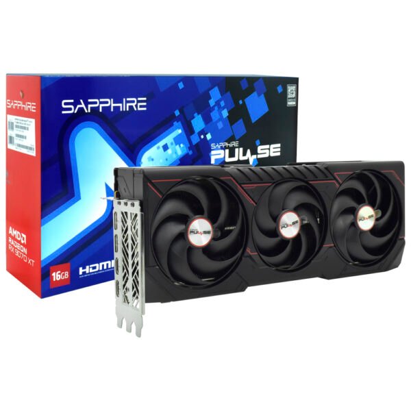 Tarjeta Gráfica SAPPHIRE Gaming Pulse 16 GB Radeon RX 9070 XT GDDR6-11348-03-20G