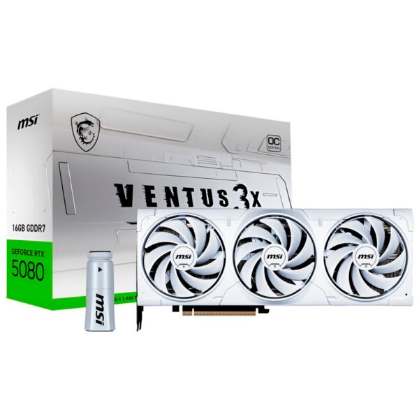 Tarjeta Gráfica MSI Ventus 3X OC White 16 GB RTX 5080 GDDR7-912-V531-202
