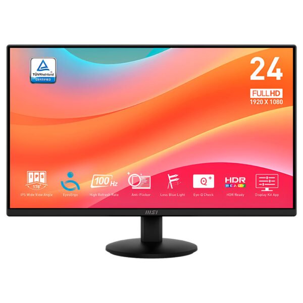 Monitor MSI PRO MP242L 23.8" Full HD IPS 100HZ 1MS-NEGRO