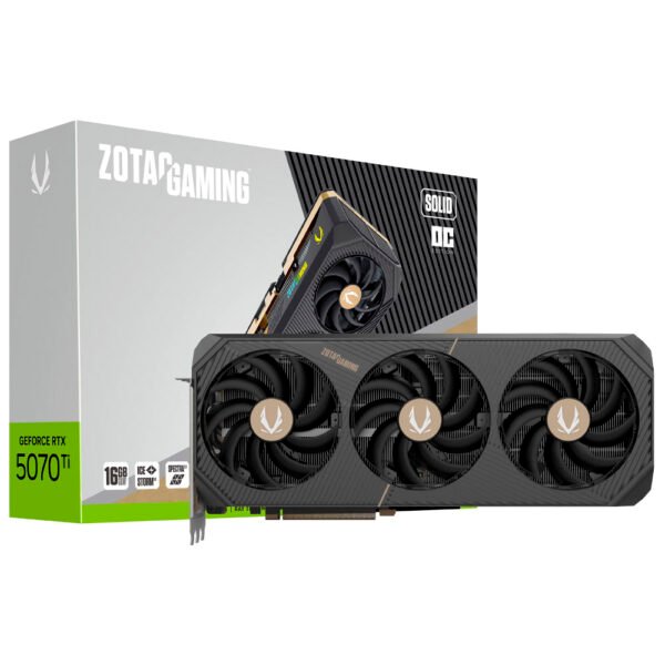 Tarjeta de Video Zotac Gaming Solid OC 16GB GeForce RTX5070TI GDDR7 - ZT-B50710J-10P
