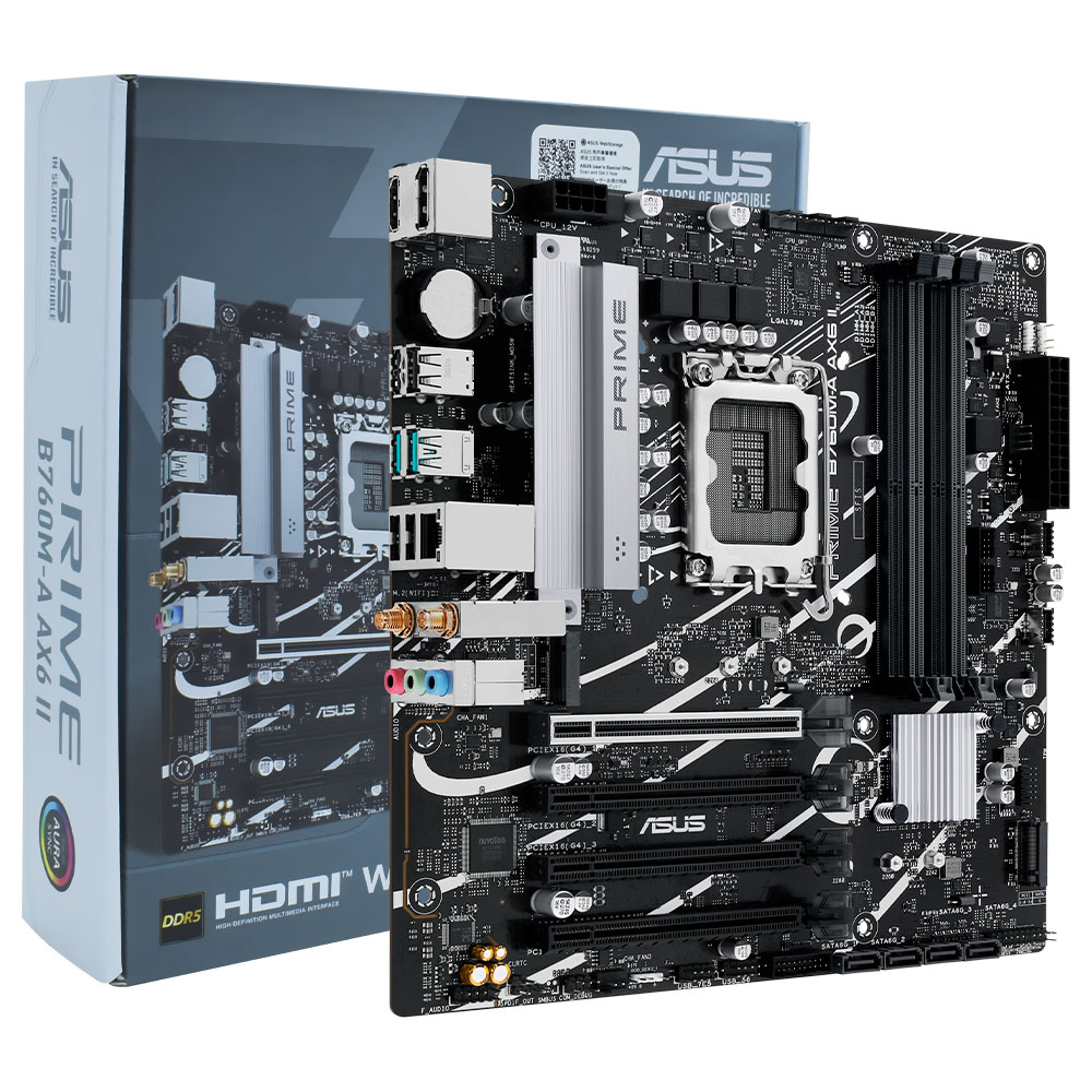 Placa Madre ASUS Prime B760M-A AX6 II Socket LGA 1700 DDR5