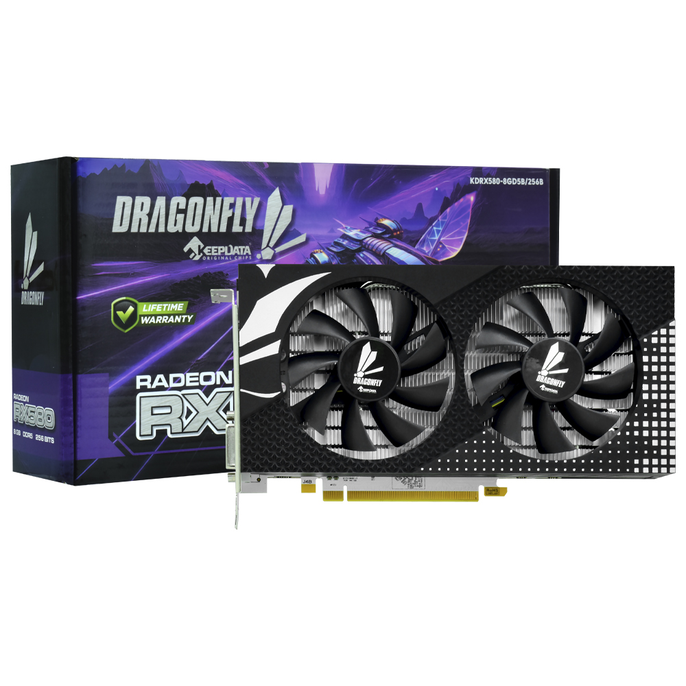 Tarjeta Gráfica Keepdata DragonFly 8GB Radeon RX580 GDDR5 - KDRX580-8GD5B/256B