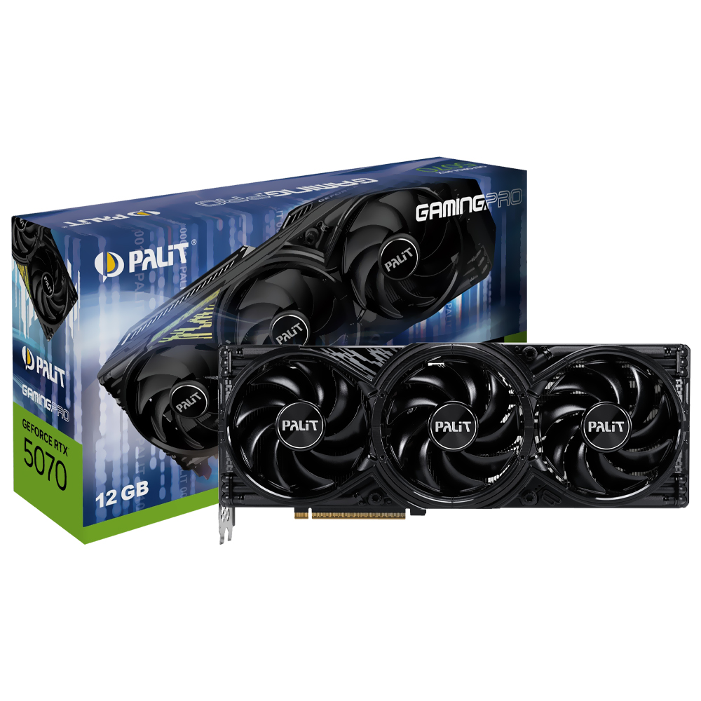 Tarjeta Gráfica Palit Gaming Pro 12GB GeForce RTX5070 GDDR7 - NE75070019K9-GB2050A
