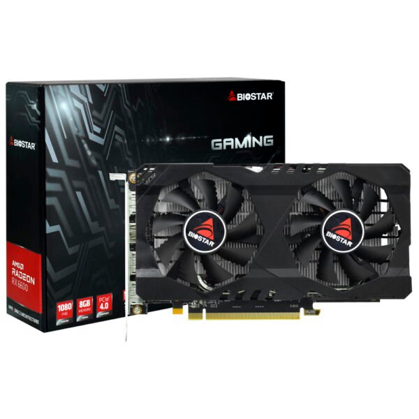 Tarjeta Gráfica BIOSTAR Gaming 8 GB Radeon RX 6600 GDDR6-VA6606RM81-TBMRH-BS2