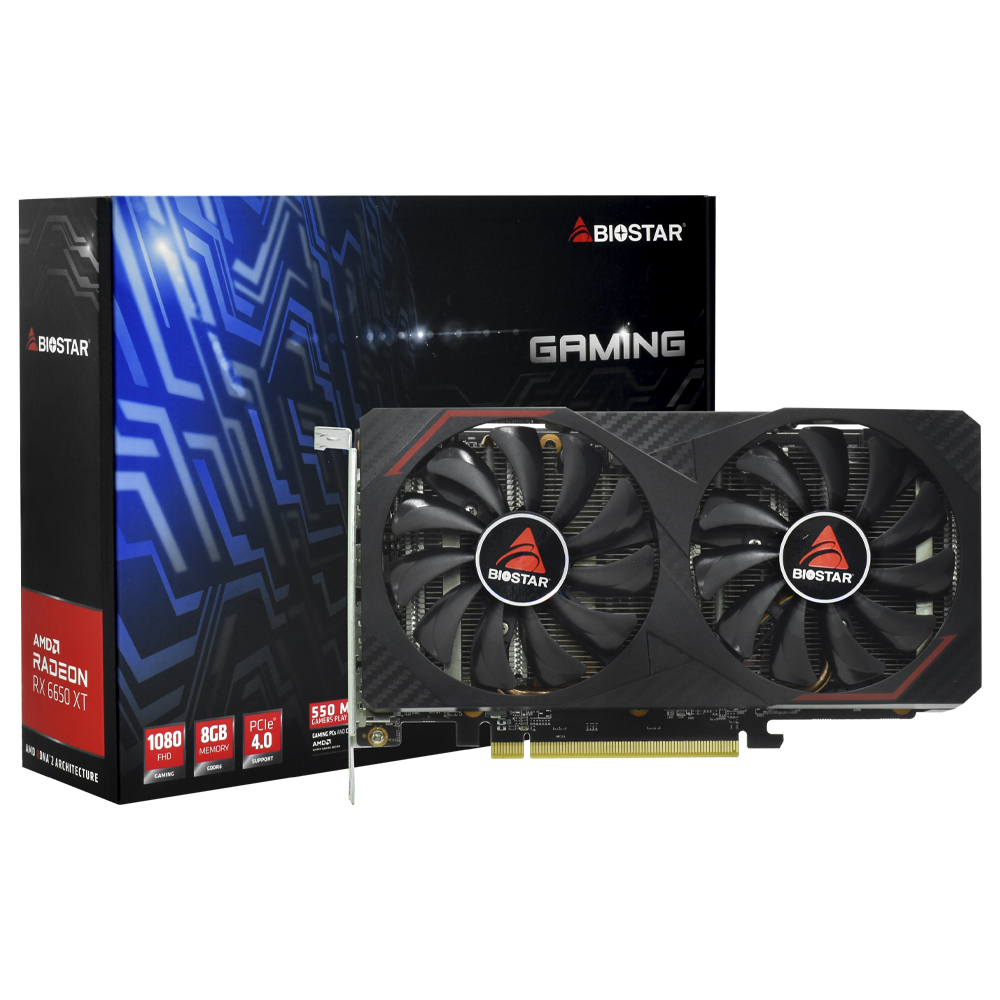 Tarjeta Gráfica Biostar Gaming 8GB Radeon RX6650 XT GDDR6 - VA6656TM81-TBARA-BS2