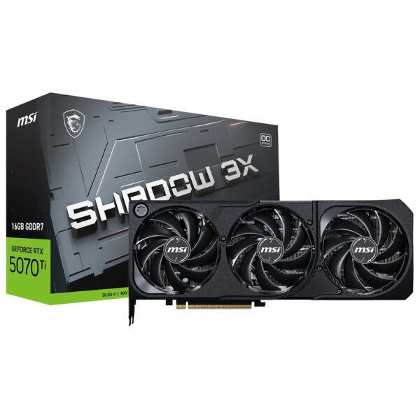 Tarjeta Gráfica MSI Shadow 3X OC 16GB GeForce RTX5070TI GDDR7 - 912-V531-097