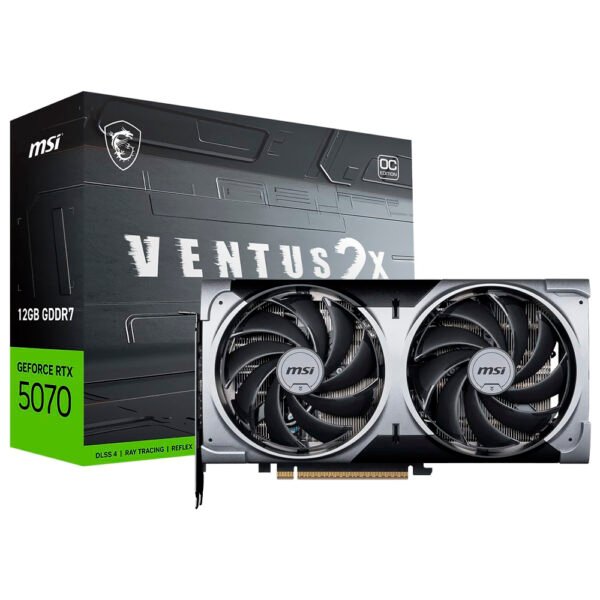 Tarjeta Gráfica MSI Ventus 2X OC 12 GB GeForce RTX 5070 GDDR7-912-V532-009
