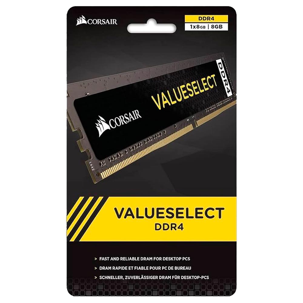 Memoria RAM Corsair Value Select DDR4 8GB 2400MHz Negro (CMV8GX4M1A2400C16)