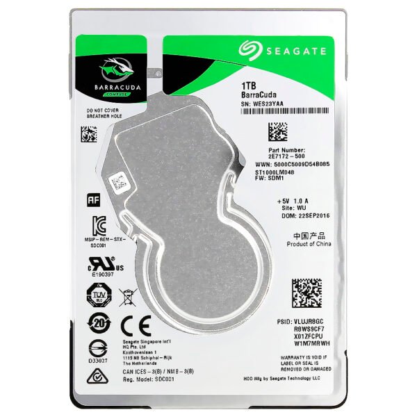 HDD para Notebook Seagate 1TB BarraCuda 2.5" SATA 3 - ST1000LM048(GRANTIA BR)
