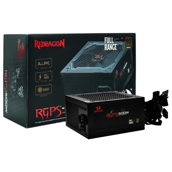 Fuente de Alimentación Redragon GC PS001 500W ATX No Modular 80 Plus Bronze