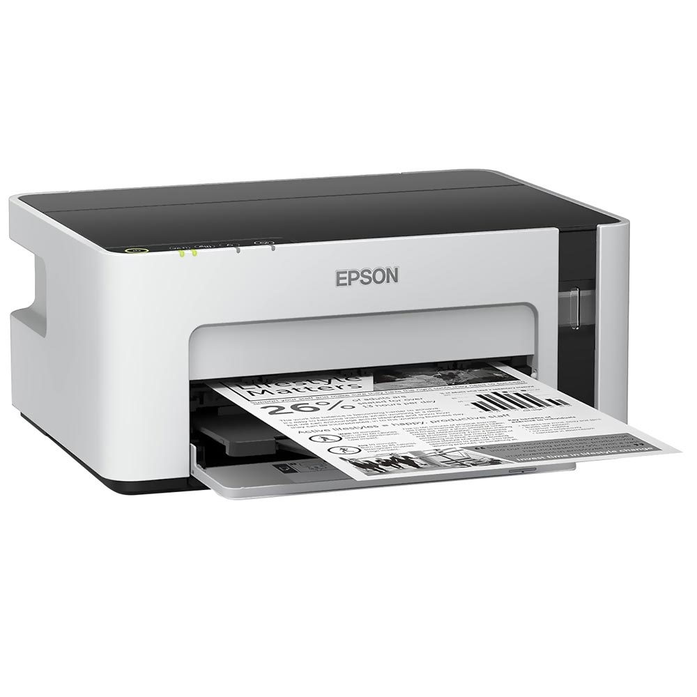 Impresora Monocromática Epson M1120 EcoTank Wifi Bivolt Blanco Negro