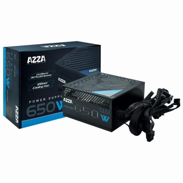 Fuente de Alimentación Azza Psaz 650W ATX No Modular 80 Plus Bronze RGB