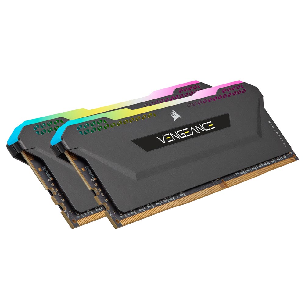 Memoria RAM Corsair Vengeance RGB Pro SL DDR4 32GB (2x16GB) 3200MHz Negro (CMH32GX4M2E3200C16)