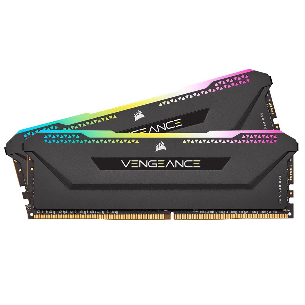 Memoria RAM Corsair Vengeance RGB Pro SL DDR4 32GB (2x16GB) 3200MHz Negro (CMH32GX4M2E3200C16)