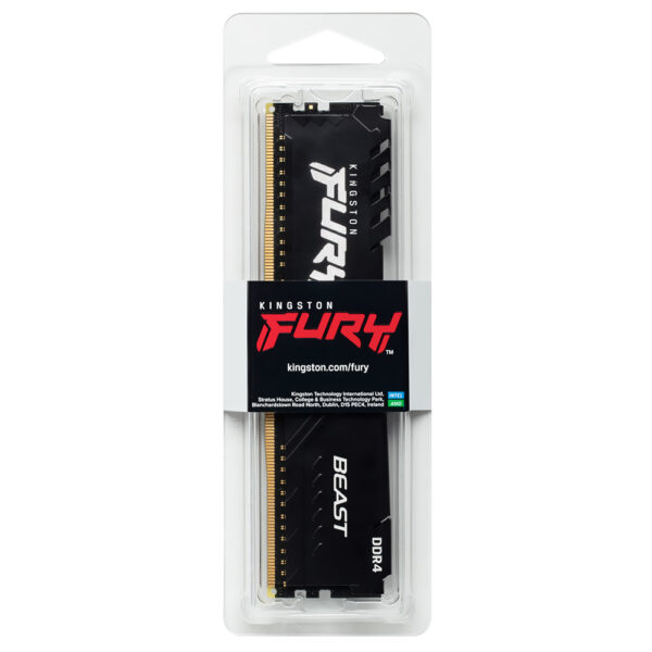 Memoria RAM Kingston Fury Beast DDR4 16GB 3600MHz Negro (KF436C18BB/16)