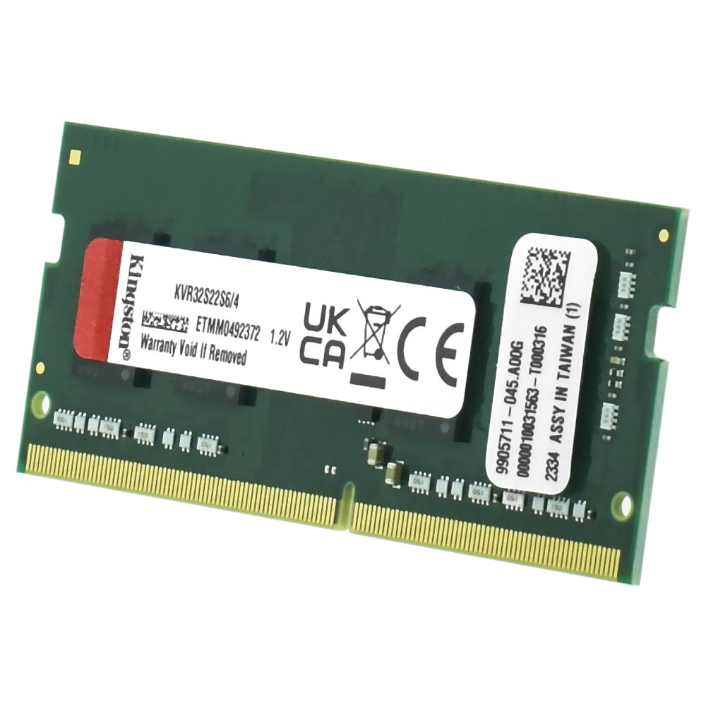Memoria RAM Notebook Kingston DDR4 4GB 3200MHz KVR32S22S6/4
