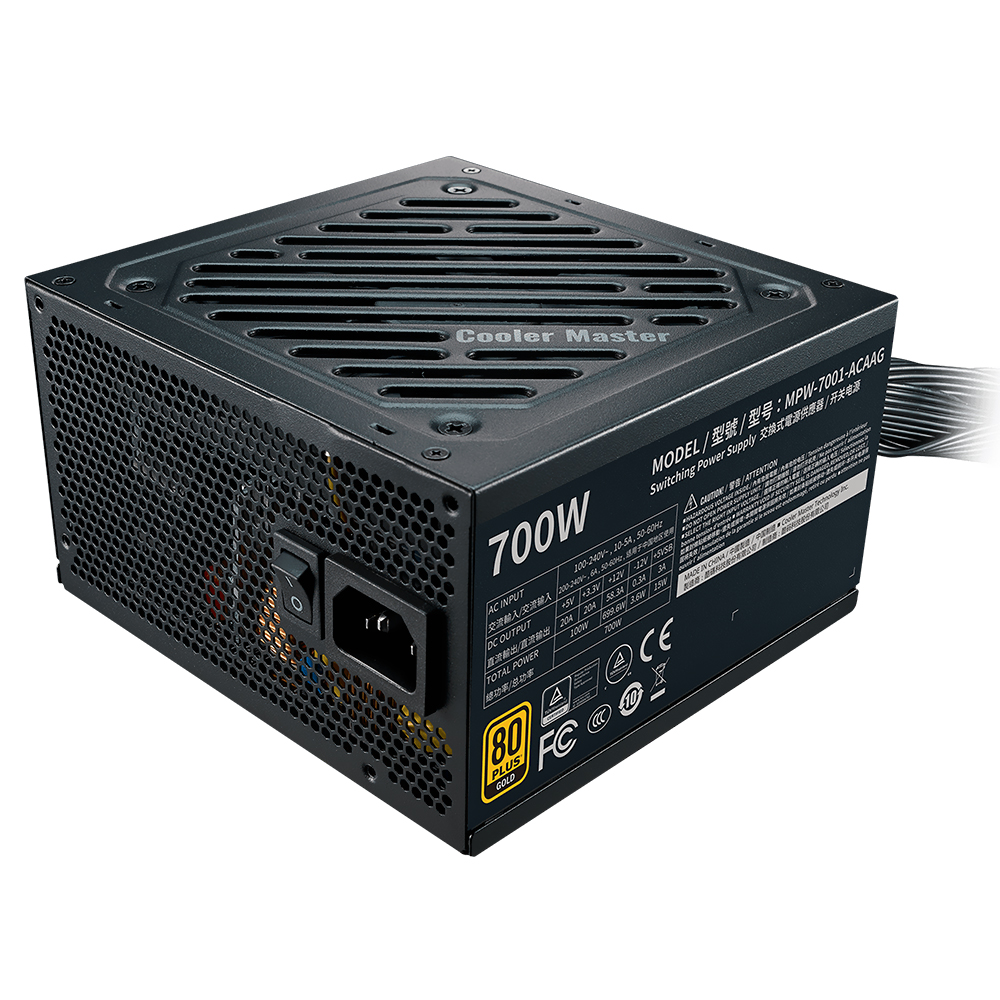 Fuente de Alimentación Cooler Master G700 Gold 700W ATX No Modular 80 Plus Gold - MPW-7001-ACAAG-U2