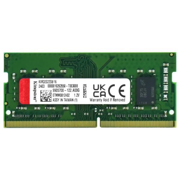 Memoria RAM KINGSTON DDR4 16GB 3200MHZ KVR32S22S8/16