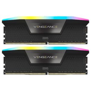 Memoria RAM Corsair Vengeance RGB DDR5 32GB (2x16GB) 6000MHz Negro (CMH32GX5M2B6000C40)