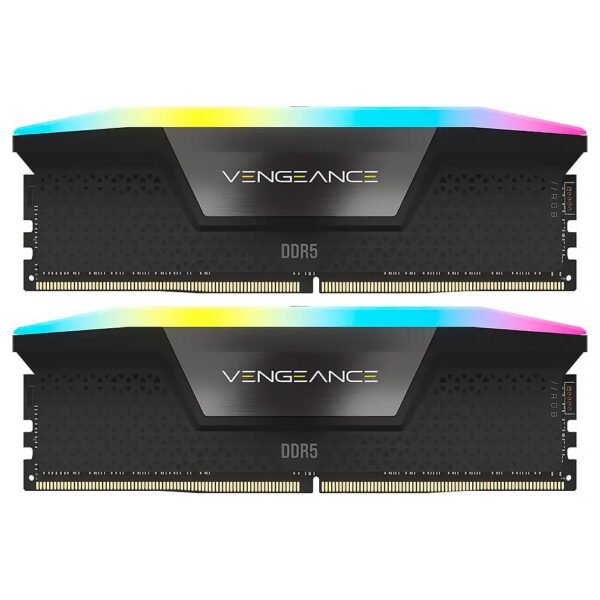 Memoria RAM Corsair Vengeance RGB DDR5 32GB (2x16GB) 6000MHz Negro (CMH32GX5M2B6000C40)