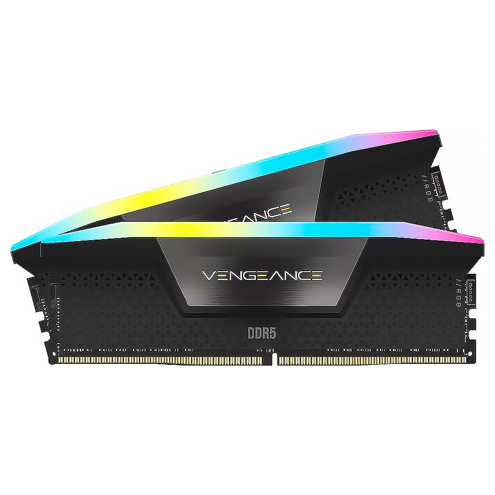 Memoria RAM Corsair Vengeance RGB DDR5 32GB (2x16GB) 6000MHz Negro (CMH32GX5M2B6000C40)
