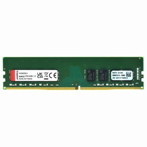 Memoria RAM KINGSTON DDR4 16GB 3200MHZ KVR32N22D8/16WP